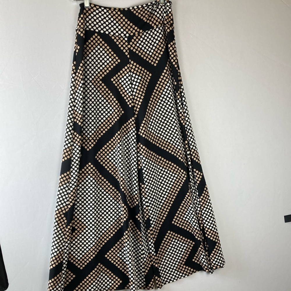 Kate & Mallory XS Pallazo pants, multicolor and black white and tan